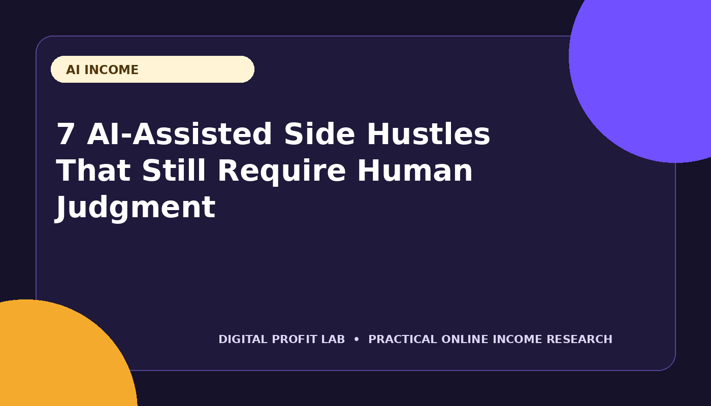 7 AI-Assisted Side Hustles That Still Require Human Judgment