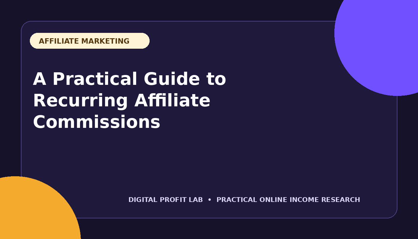 A Practical Guide to Recurring Affiliate Commissions