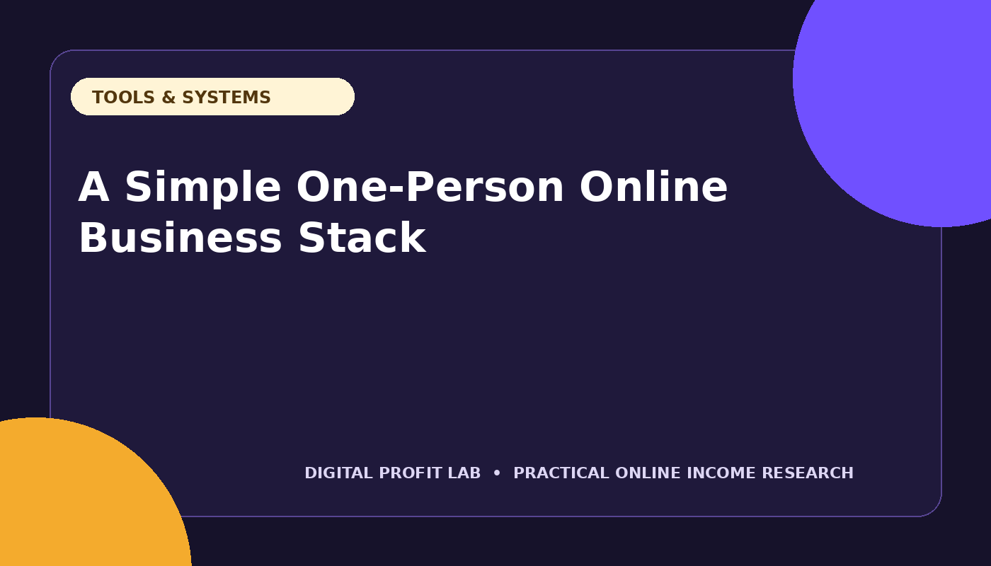 A Simple One-Person Online Business Stack