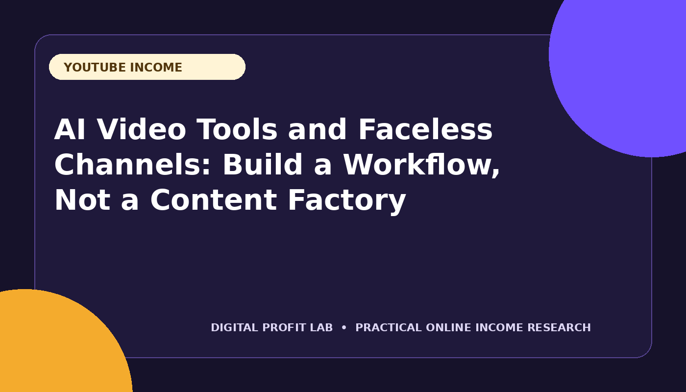 AI Video Tools and Faceless Channels: Build a Workflow, Not a Content Factory