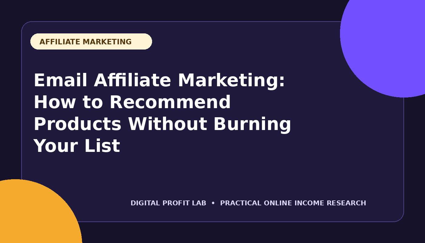 Email Affiliate Marketing: How to Recommend Products Without Burning Your List