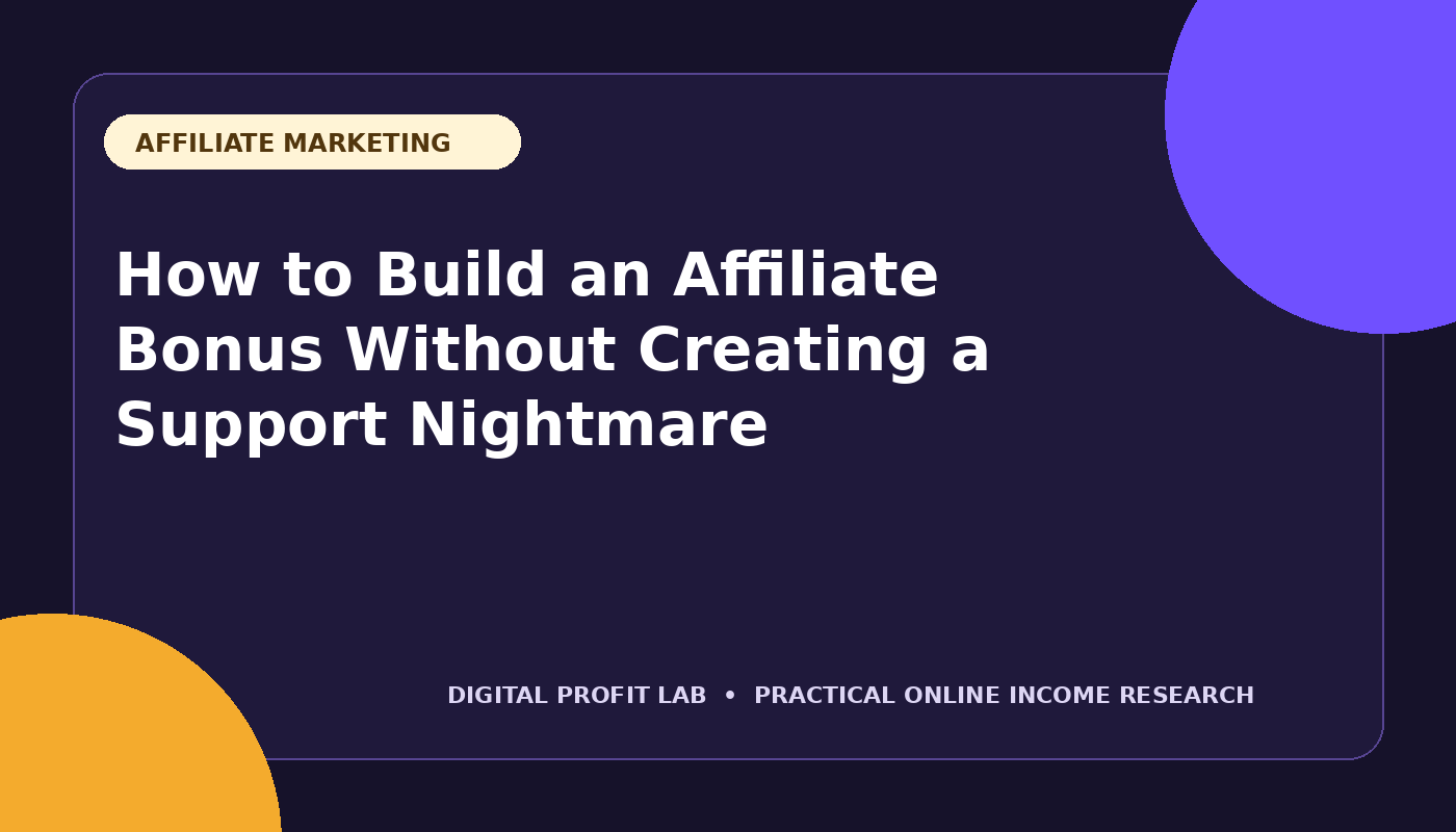 How to Build an Affiliate Bonus Without Creating a Support Nightmare