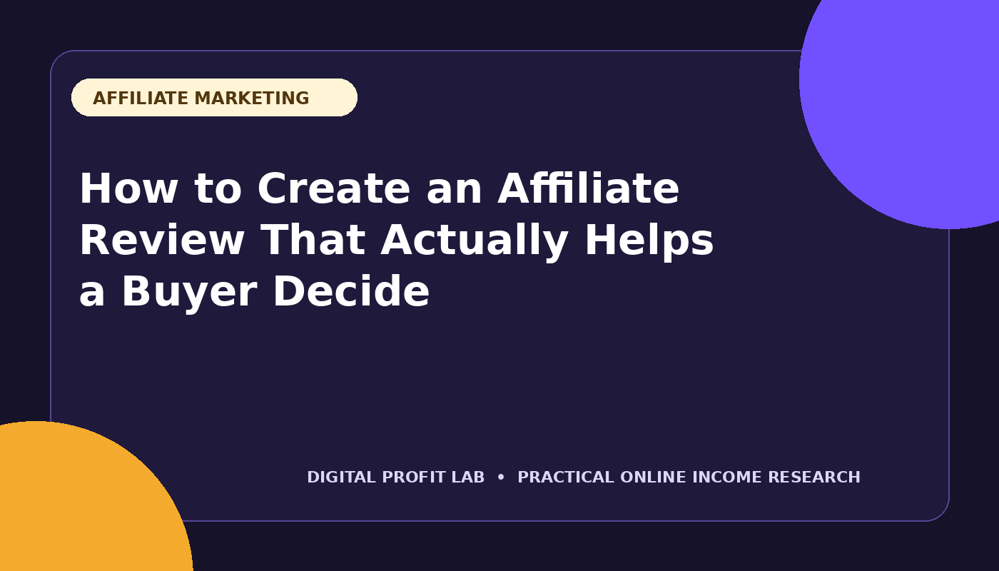 How to Create an Affiliate Review That Actually Helps a Buyer Decide