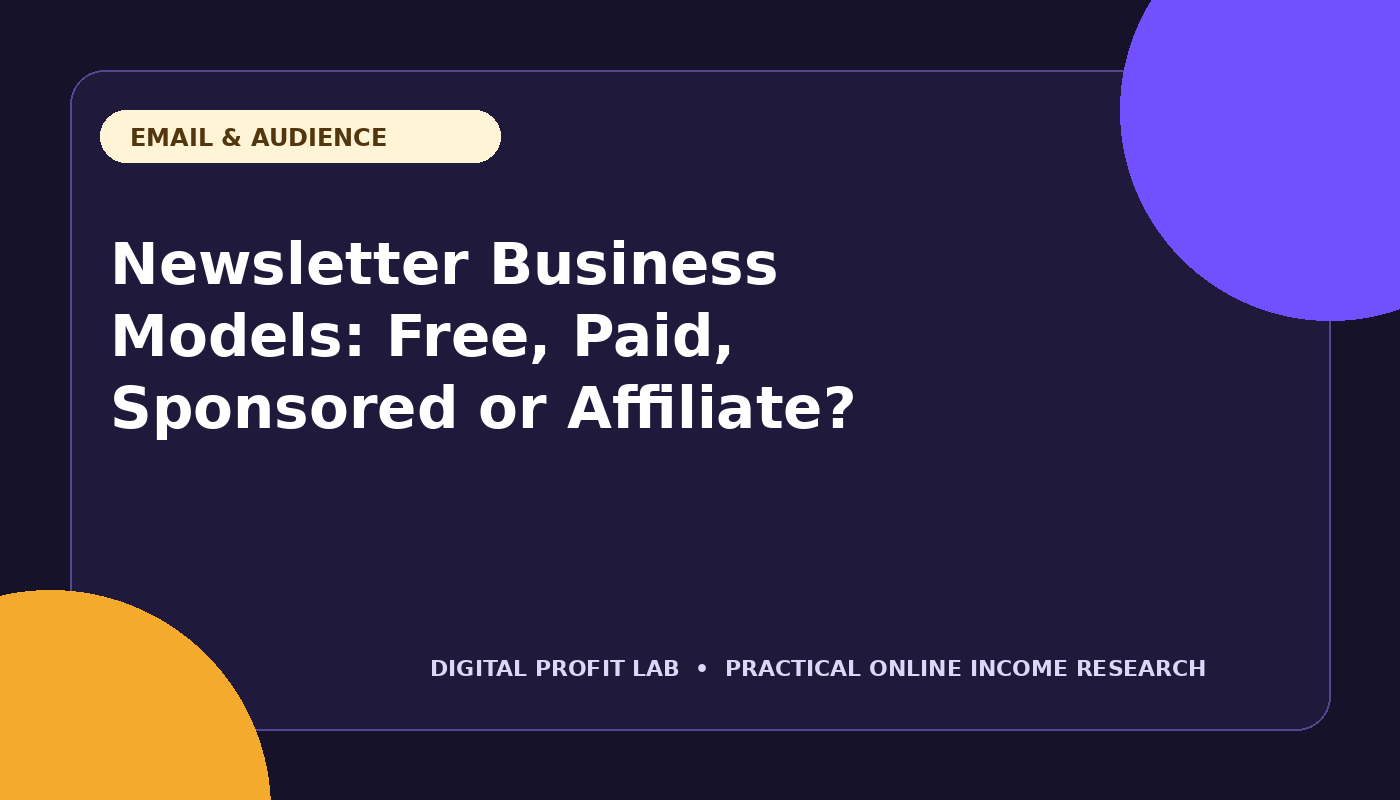 Newsletter Business Models: Free, Paid, Sponsored or Affiliate?