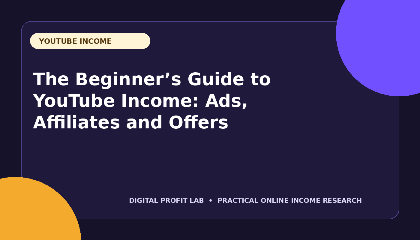 The Beginner’s Guide to YouTube Income: Ads, Affiliates and Offers