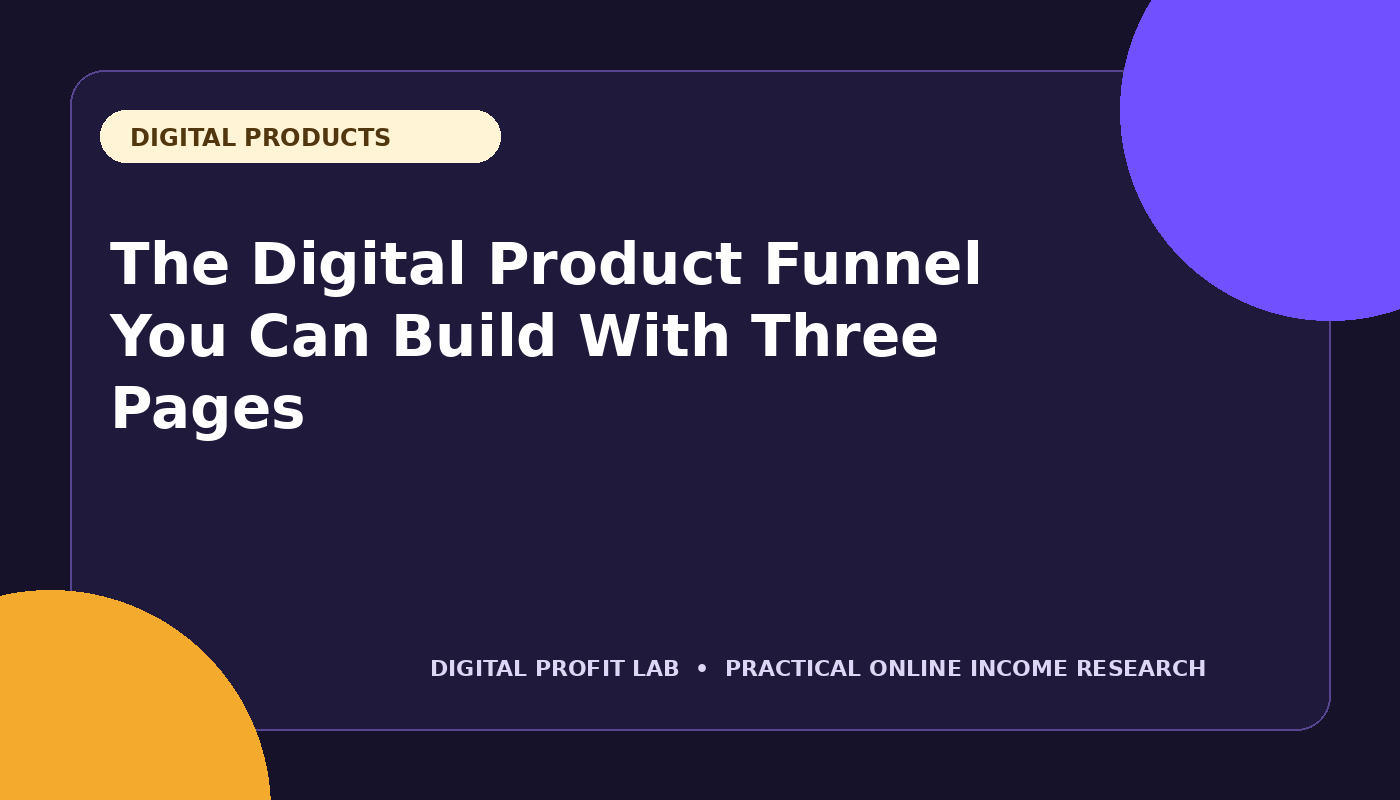 The Digital Product Funnel You Can Build With Three Pages