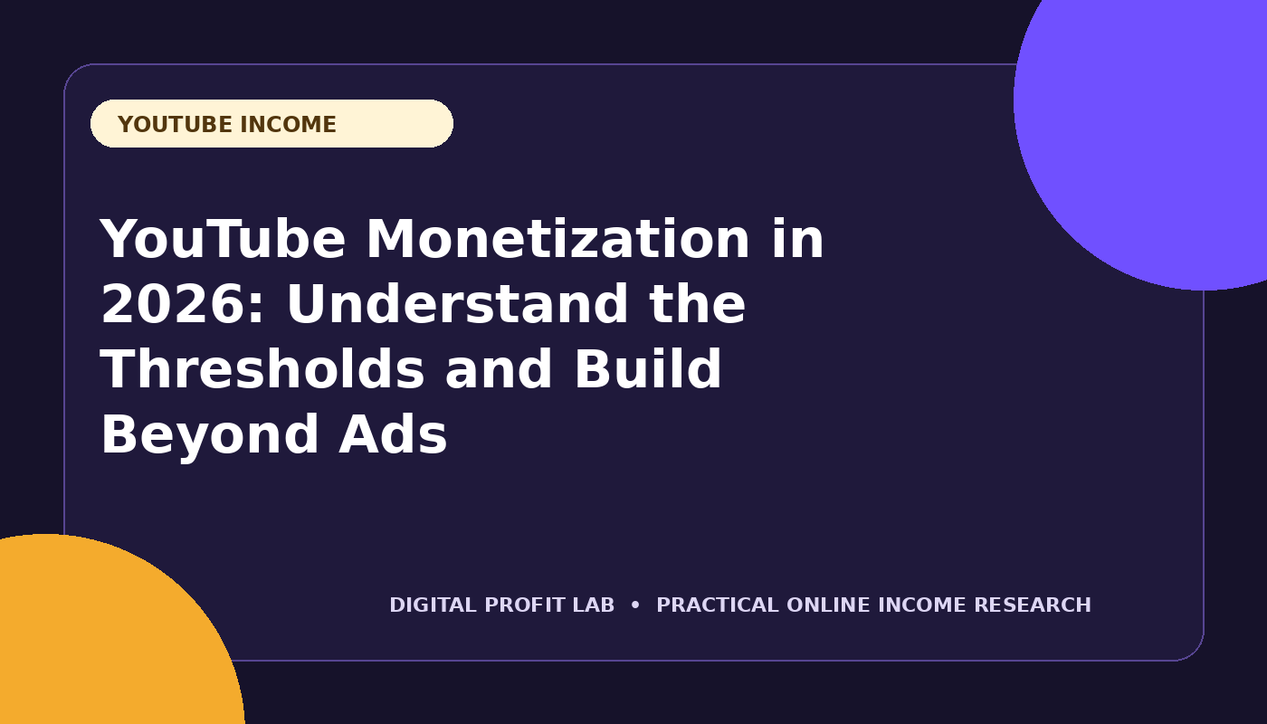 YouTube Monetization in 2026: Understand the Thresholds and Build Beyond Ads